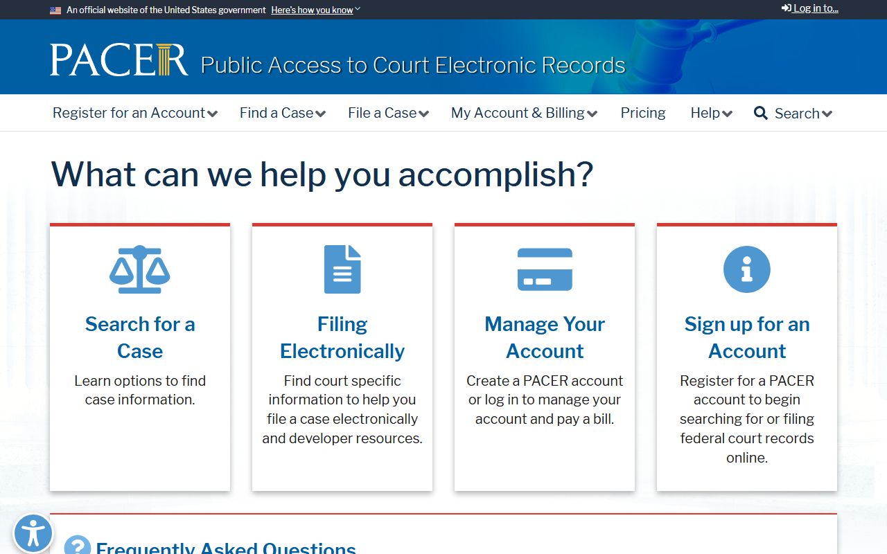 Cowley County Clerk of the District Court records PACER federal access