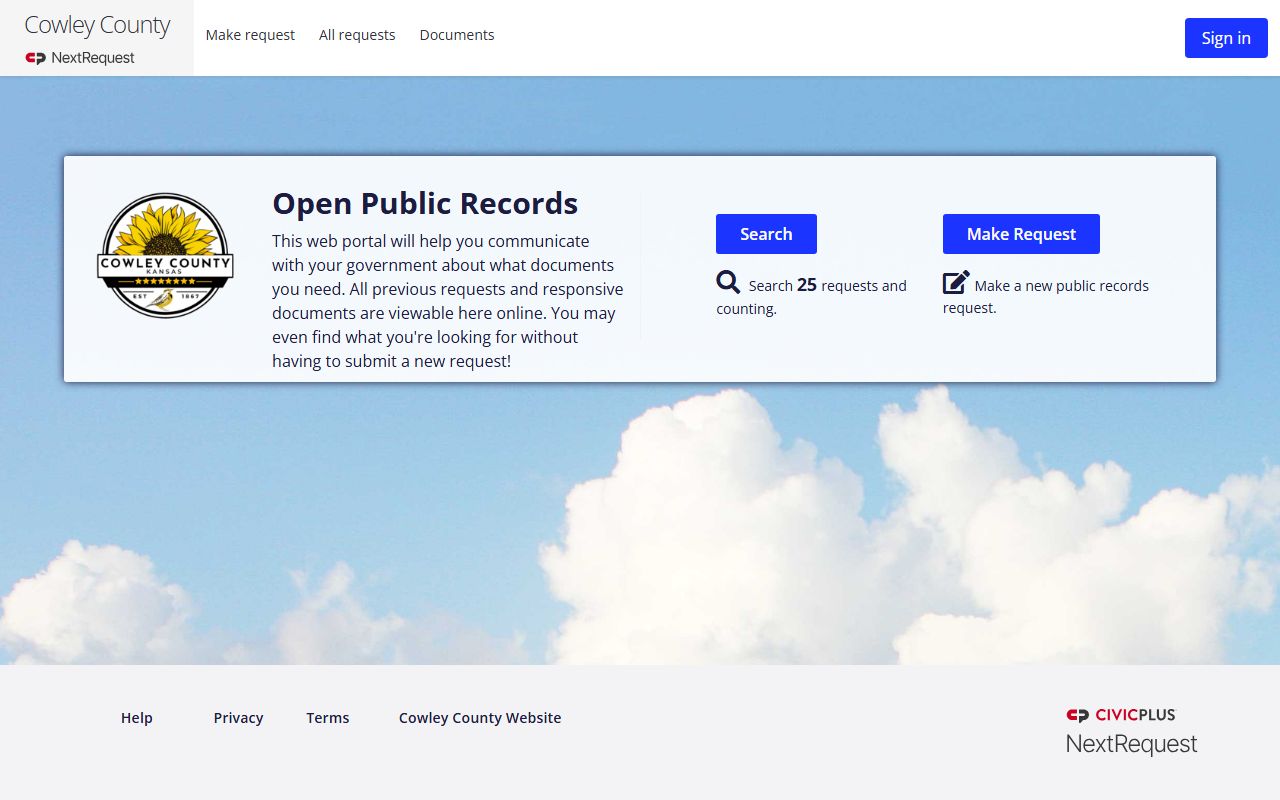 Cowley County court records open public records portal