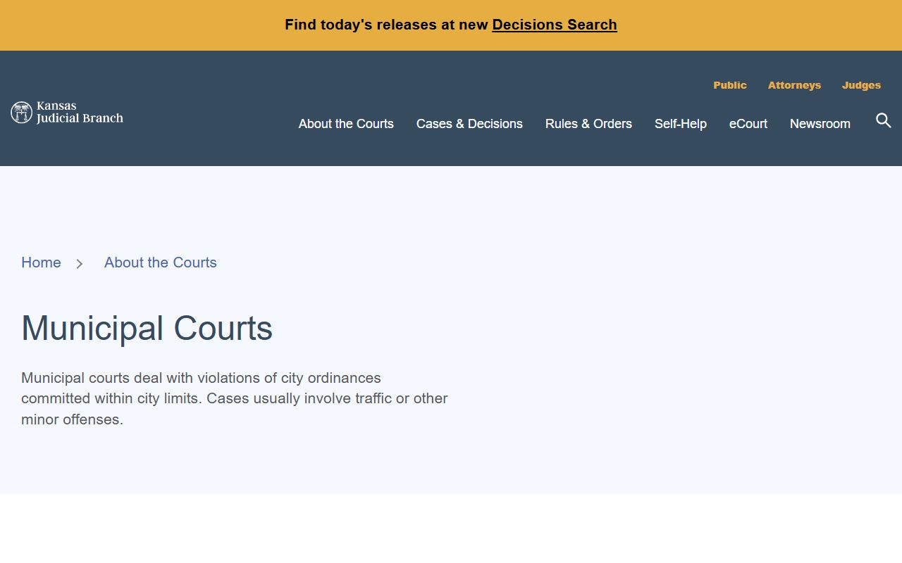 Cowley County District Court records Kansas municipal courts information