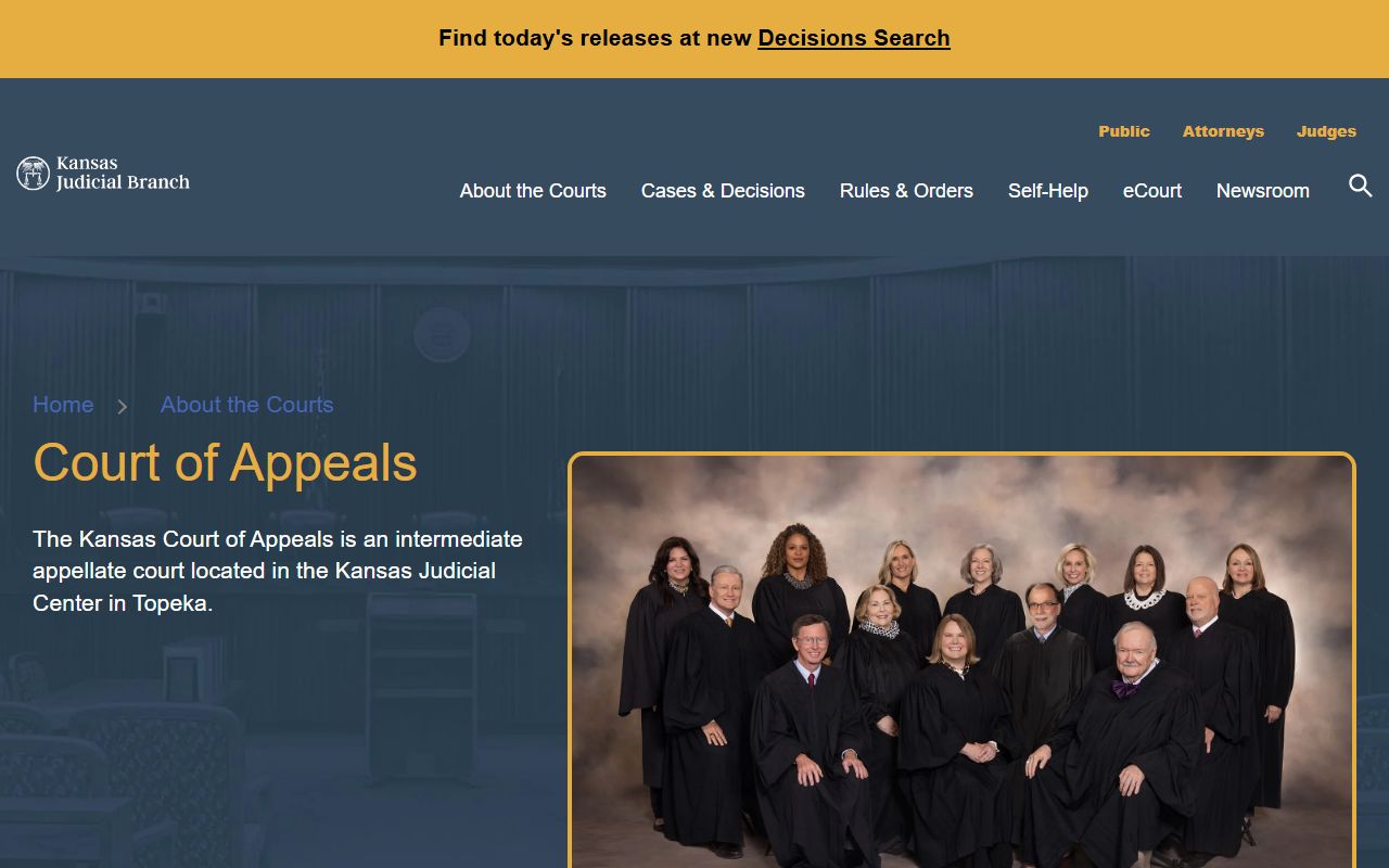 Cowley County District Court records Kansas Court of Appeals information