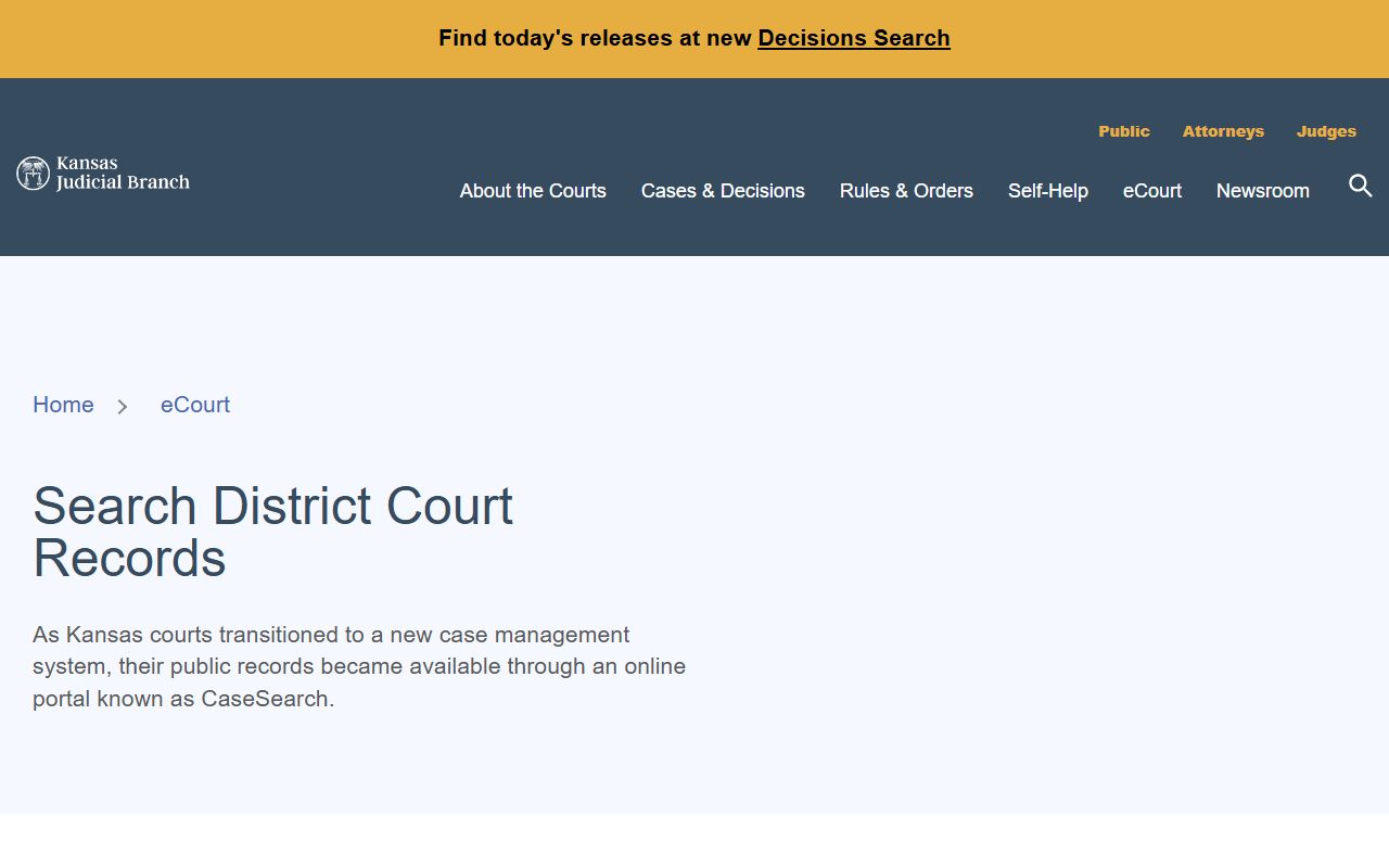 Cowley County court records Kansas district court records access