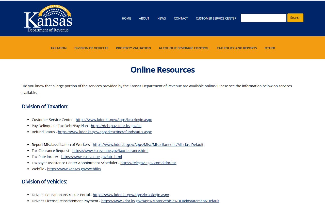 Cowley County traffic court records Kansas Revenue online services