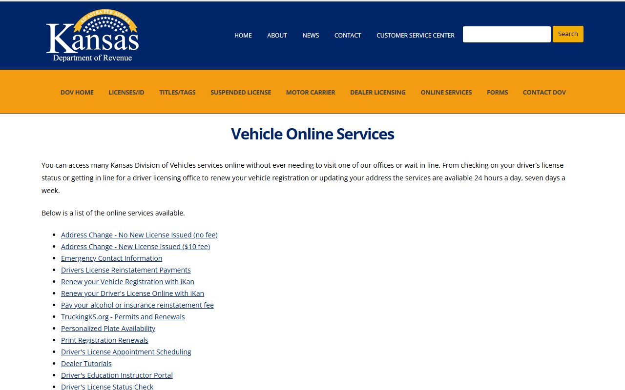 Cowley County traffic records Kansas Division of Vehicles online services